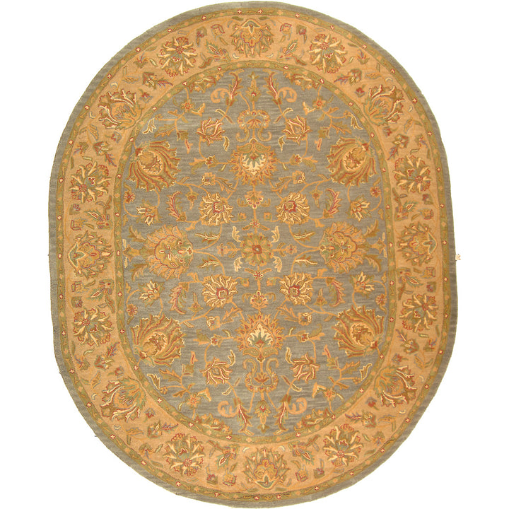 SAFAVIEH Heritage HG343B Handmade Blue / Beige Rug Image 9