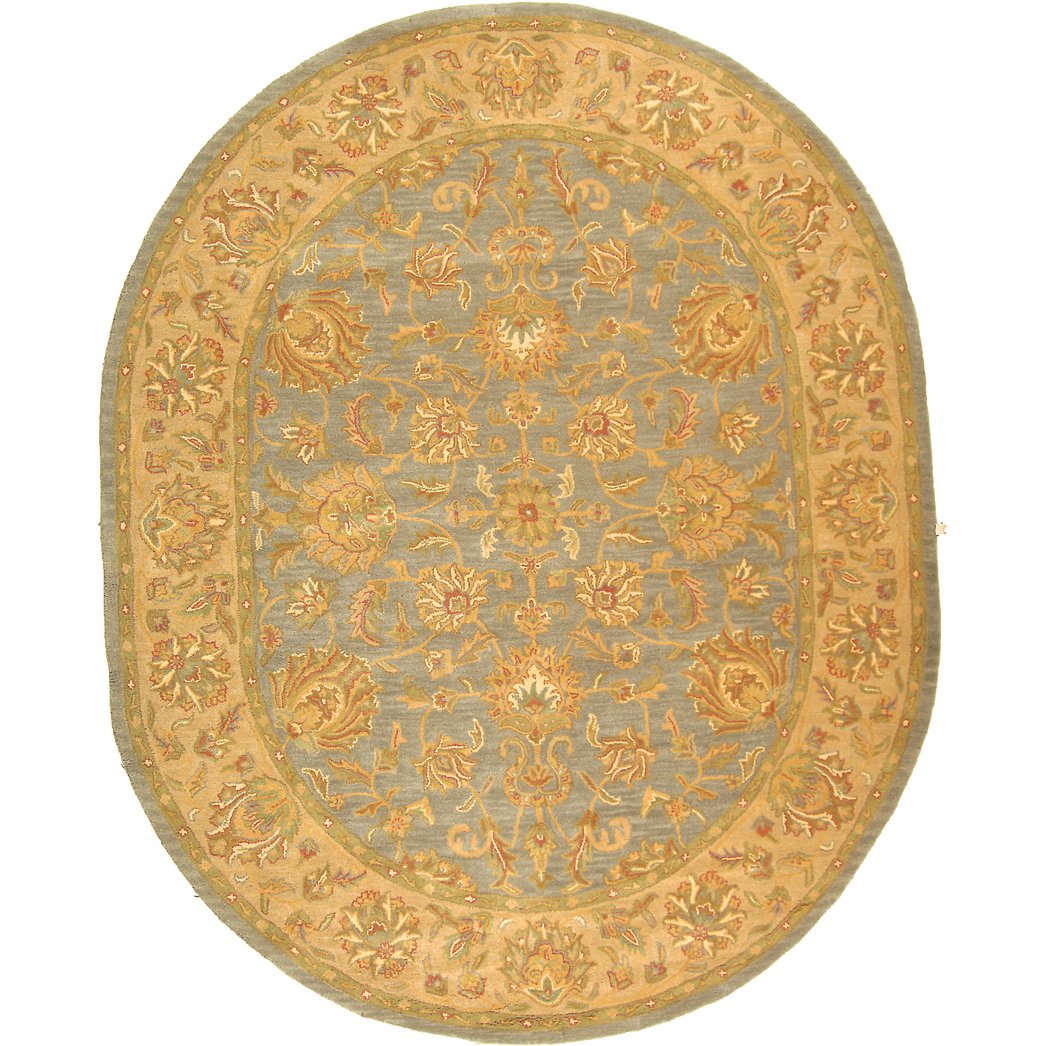 SAFAVIEH Heritage HG343B Handmade Blue / Beige Rug Image 1