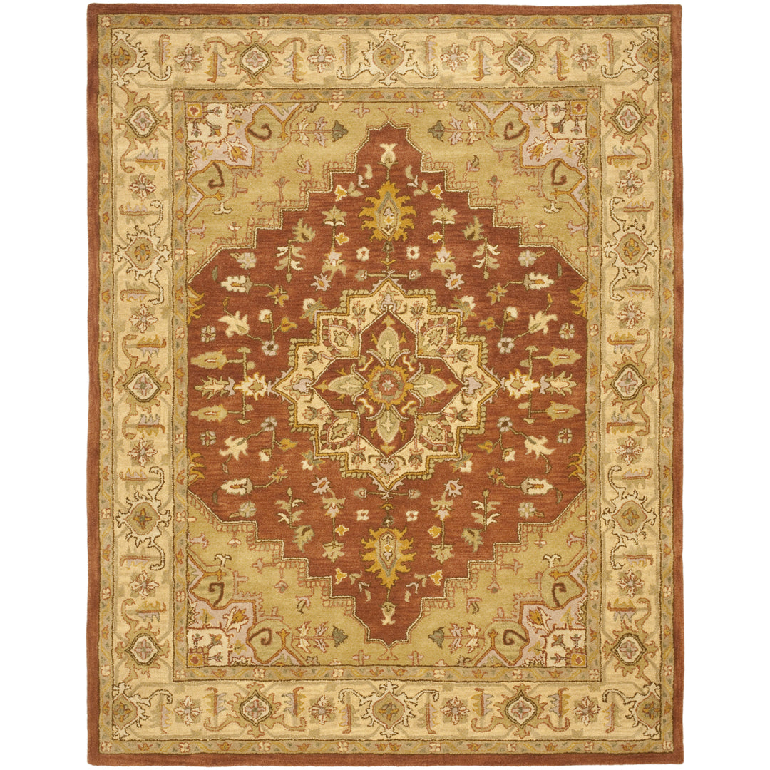 SAFAVIEH Heritage HG345A Handmade Rust / Gold Rug Image 1