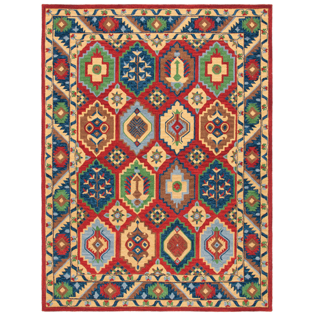 SAFAVIEH Heritage HG352Q Handmade Red / Gold Rug Image 1