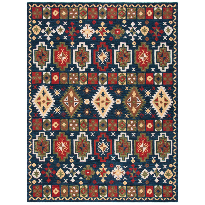 SAFAVIEH Heritage HG353N Handmade Navy / Red Rug Image 1