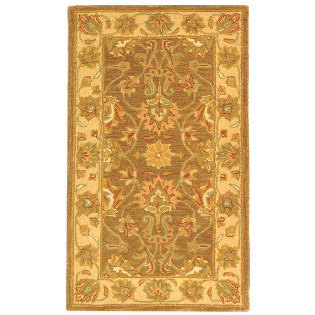 SAFAVIEH Heritage HG343K Handmade Brown / Ivory Rug Image 1