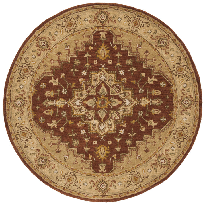 SAFAVIEH Heritage HG345A Handmade Rust / Gold Rug Image 4