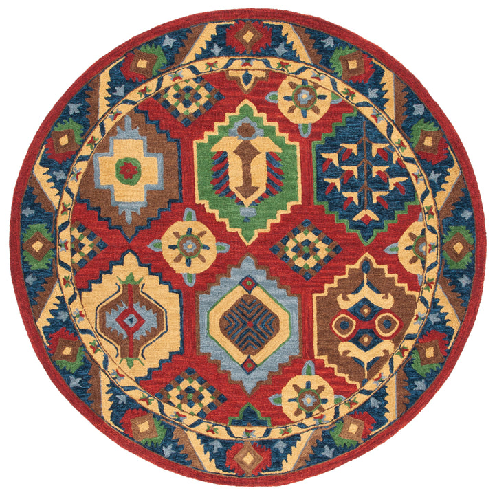 SAFAVIEH Heritage HG352Q Handmade Red / Gold Rug Image 4