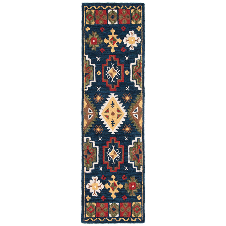 SAFAVIEH Heritage HG353N Handmade Navy / Red Rug Image 5