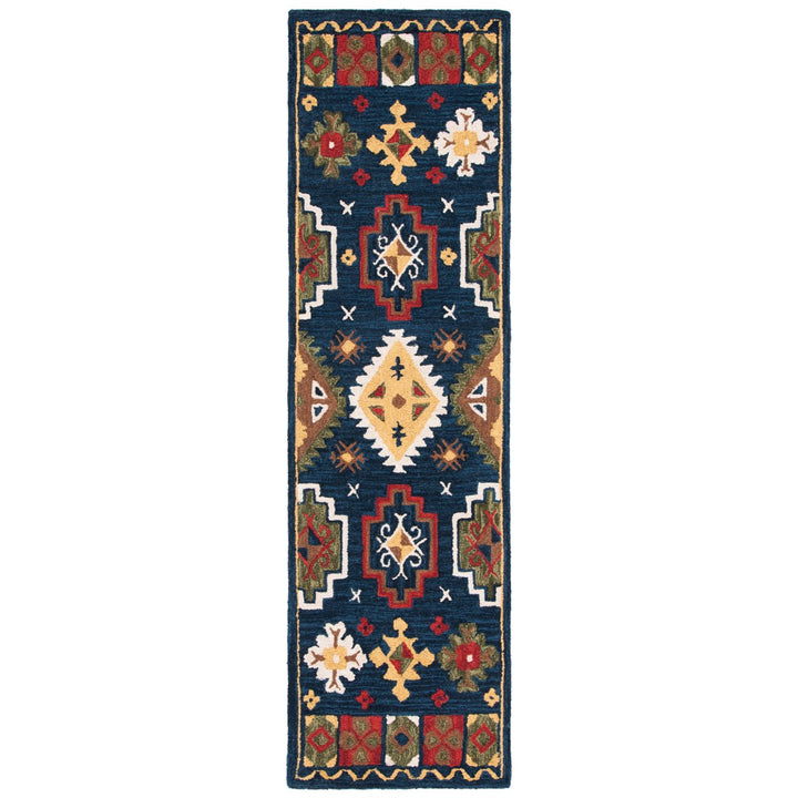 SAFAVIEH Heritage HG353N Handmade Navy / Red Rug Image 1