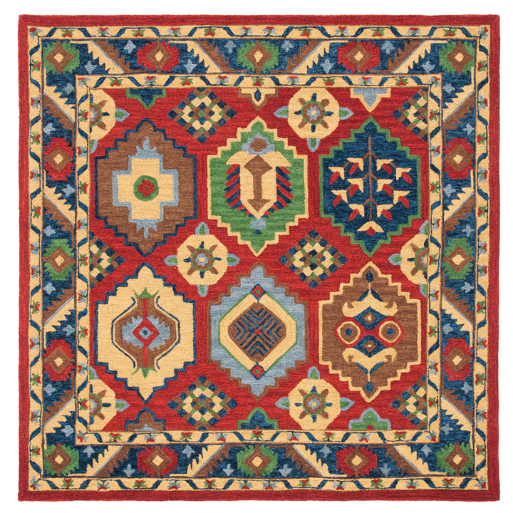 SAFAVIEH Heritage HG352Q Handmade Red / Gold Rug Image 6