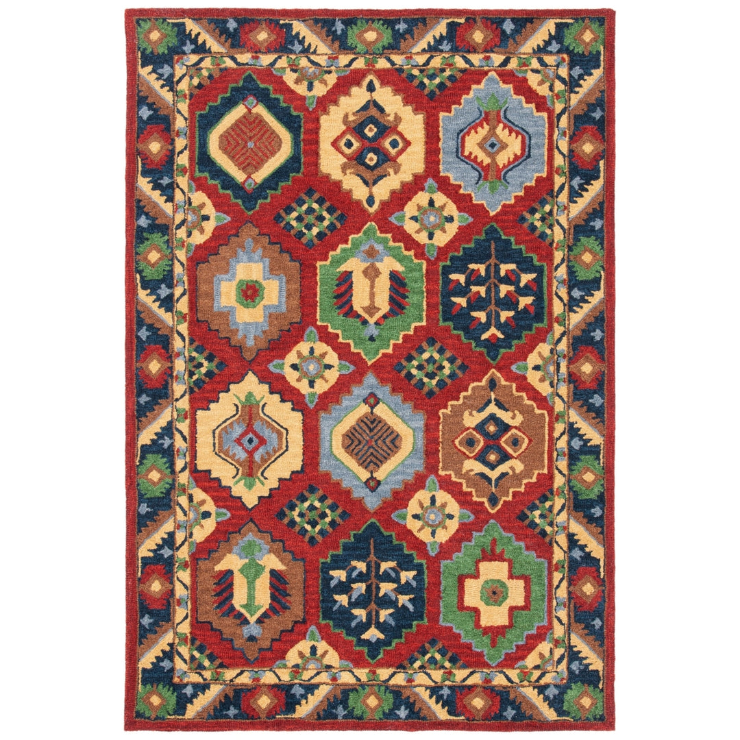 SAFAVIEH Heritage HG352Q Handmade Red / Gold Rug Image 10