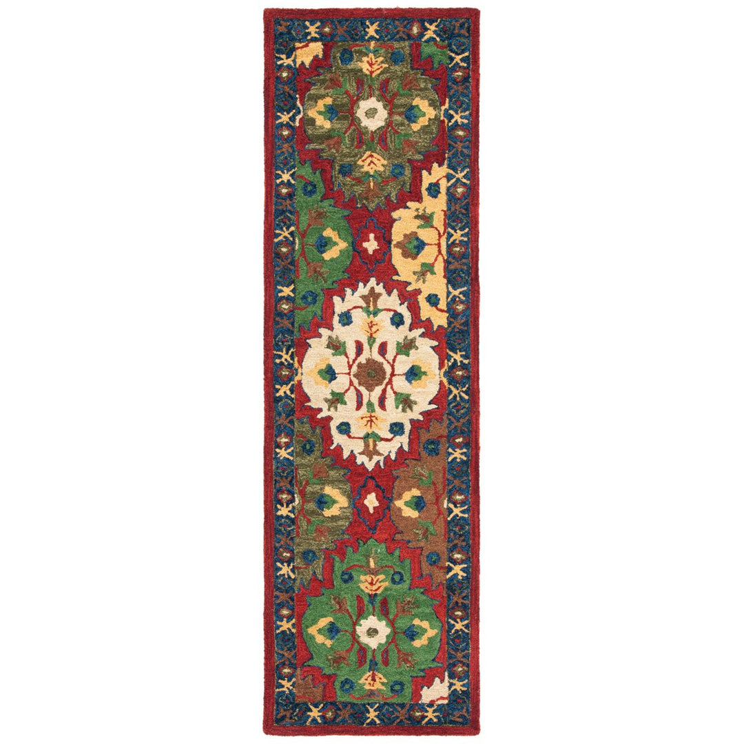 SAFAVIEH Heritage HG354Q Handmade Red / Blue Rug Image 1