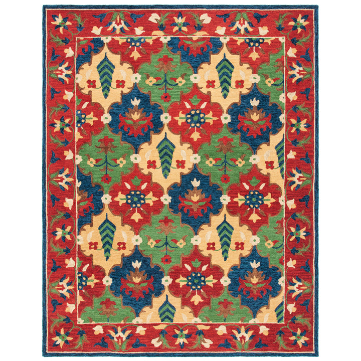 SAFAVIEH Heritage HG355Q Handmade Red / Green Rug Image 1