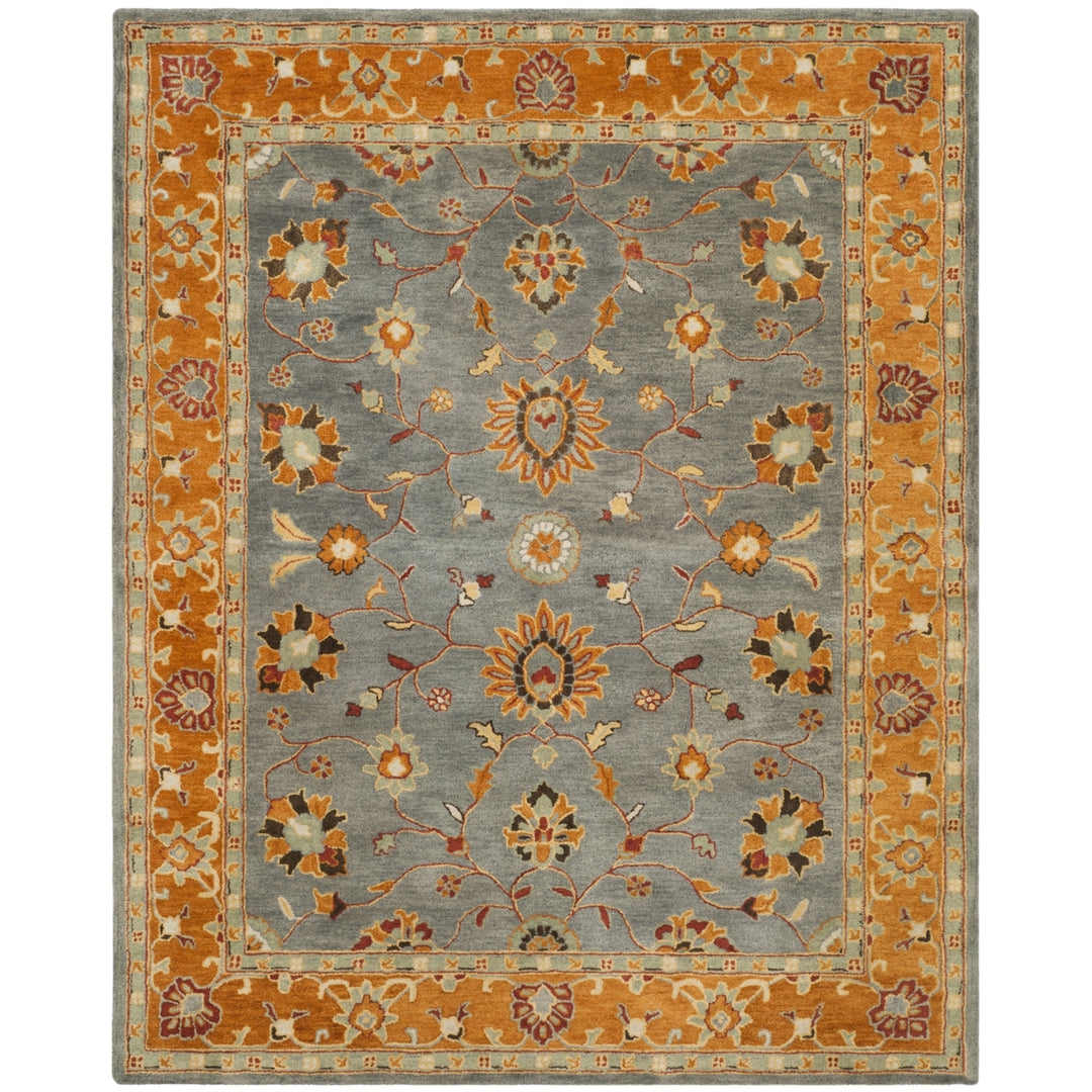 SAFAVIEH Heritage HG401A Handmade Blue / Orange Rug Image 1