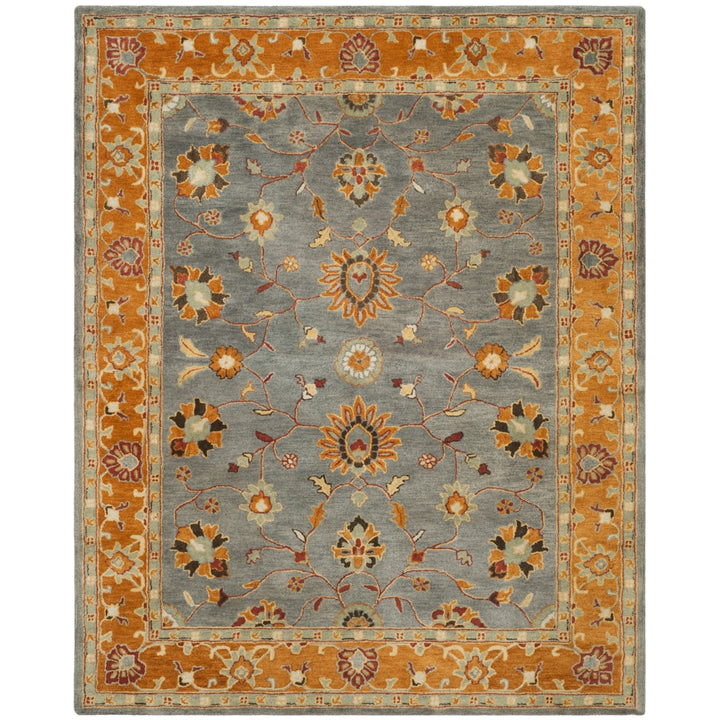 SAFAVIEH Heritage HG401A Handmade Blue / Orange Rug Image 1