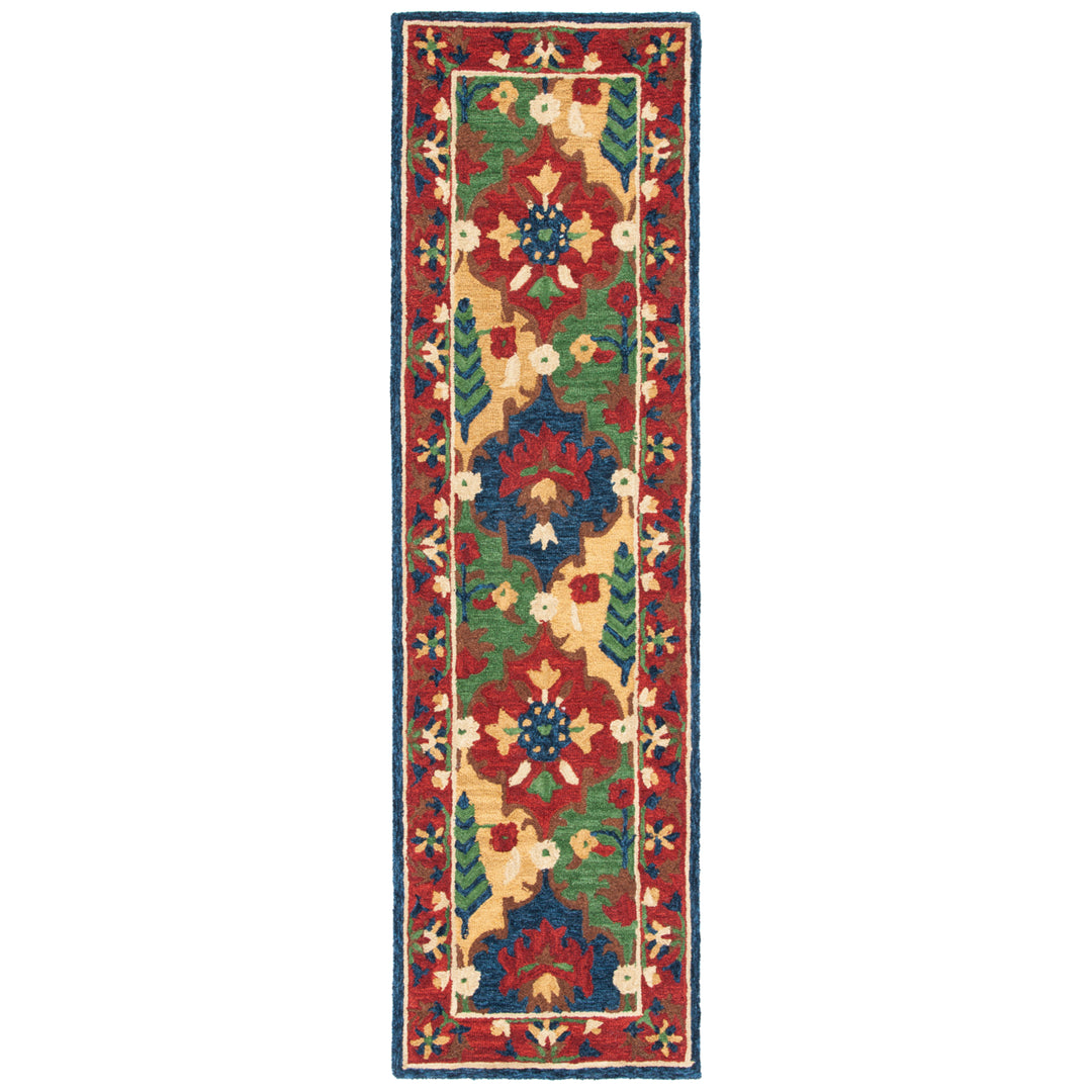 SAFAVIEH Heritage HG355Q Handmade Red / Green Rug Image 5