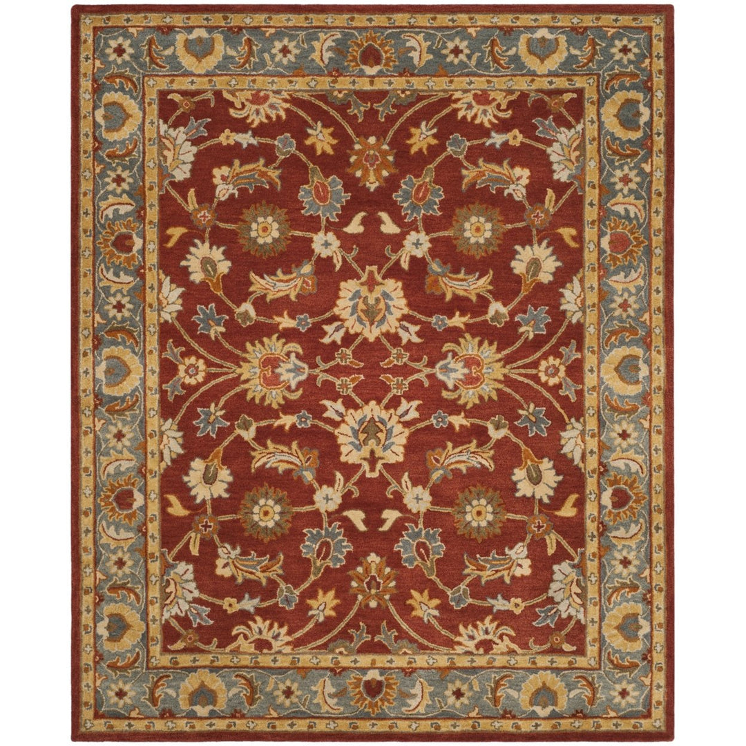 SAFAVIEH Heritage HG403A Handmade Red / Blue Rug Image 1