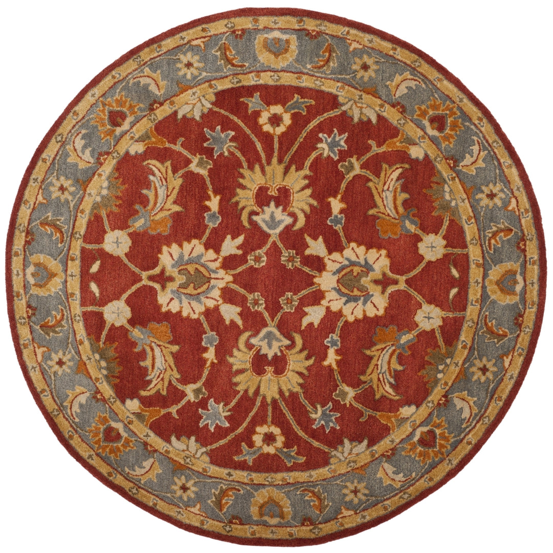 SAFAVIEH Heritage HG403A Handmade Red / Blue Rug Image 4