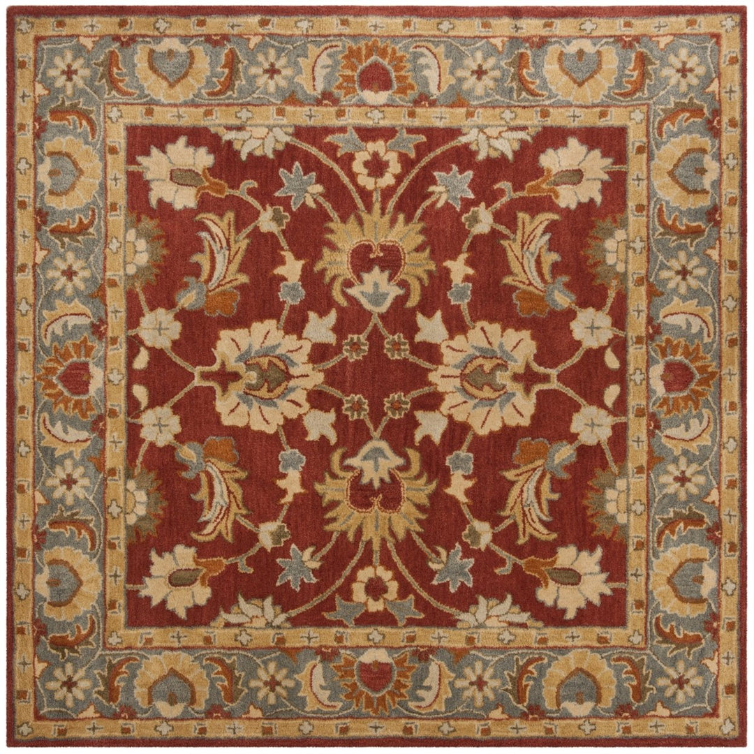 SAFAVIEH Heritage HG403A Handmade Red / Blue Rug Image 6