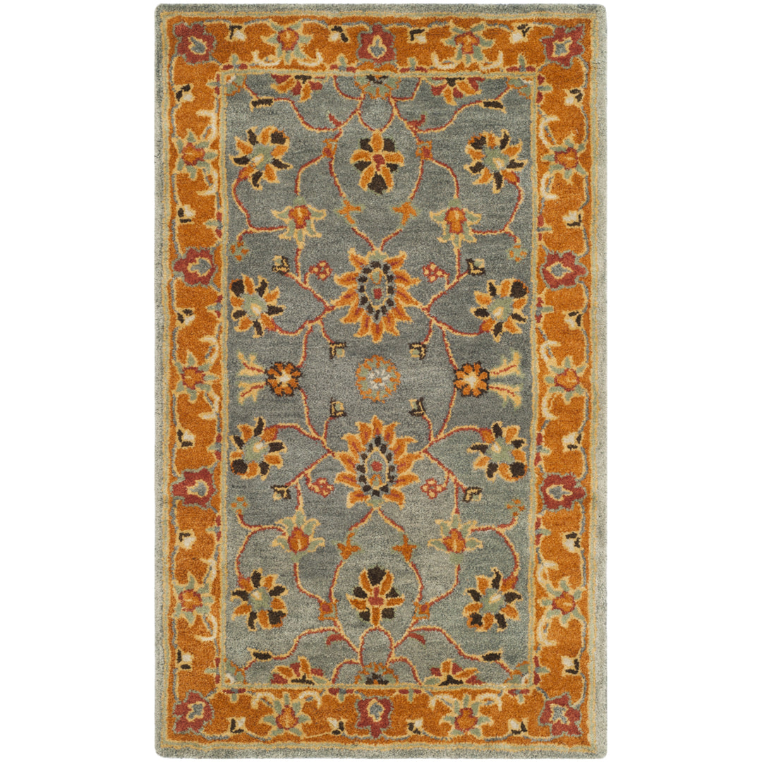 SAFAVIEH Heritage HG401A Handmade Blue / Orange Rug Image 8