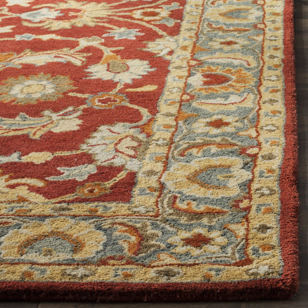 SAFAVIEH Heritage HG403A Handmade Red / Blue Rug Image 7