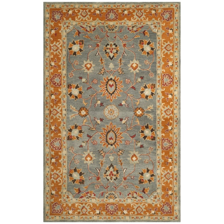 SAFAVIEH Heritage HG401A Handmade Blue / Orange Rug Image 1