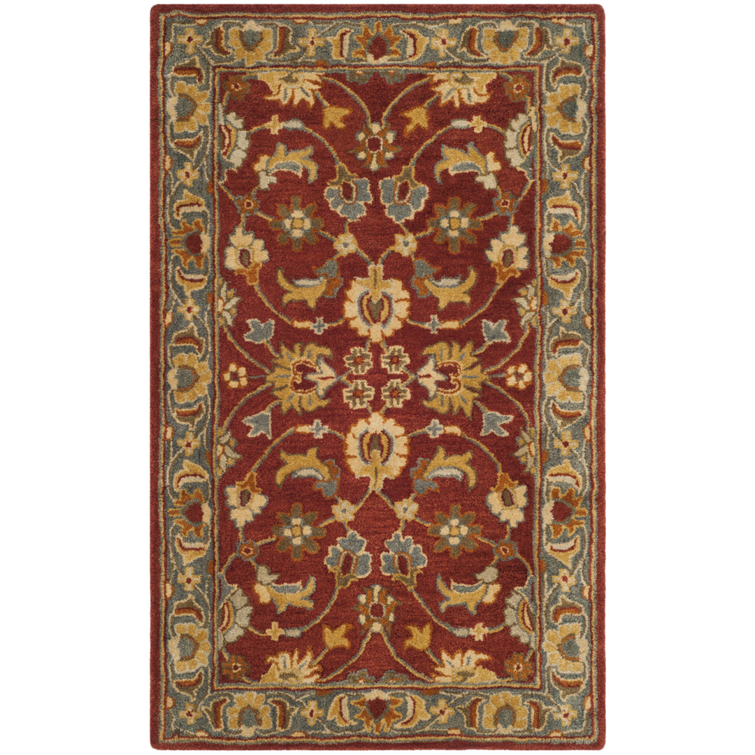 SAFAVIEH Heritage HG403A Handmade Red / Blue Rug Image 8