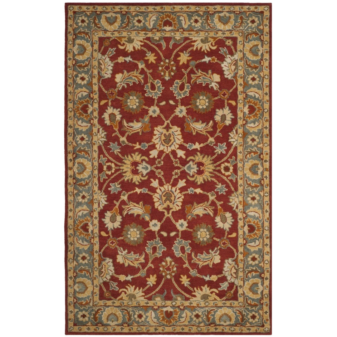 SAFAVIEH Heritage HG403A Handmade Red / Blue Rug Image 9