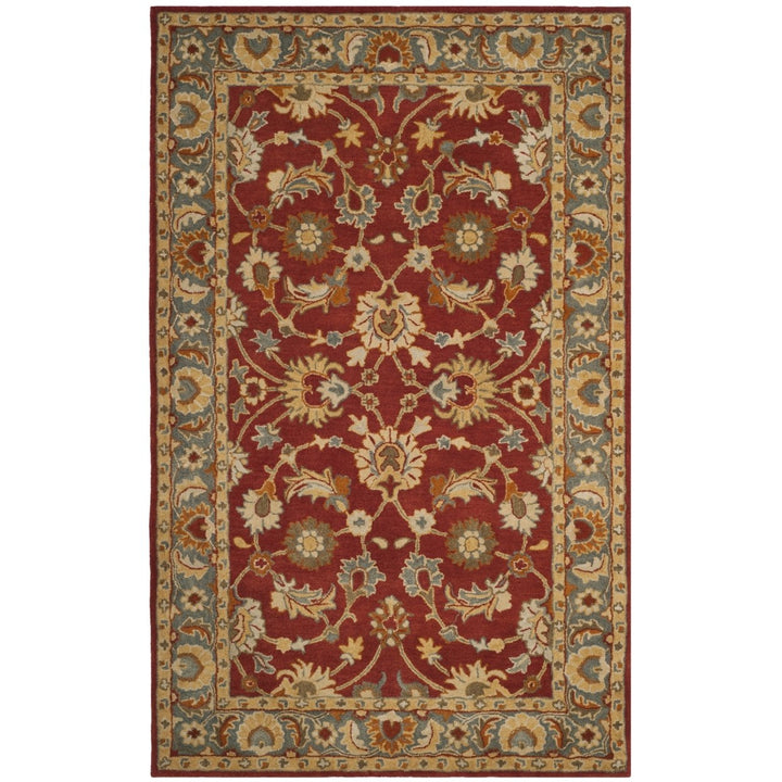 SAFAVIEH Heritage HG403A Handmade Red / Blue Rug Image 1