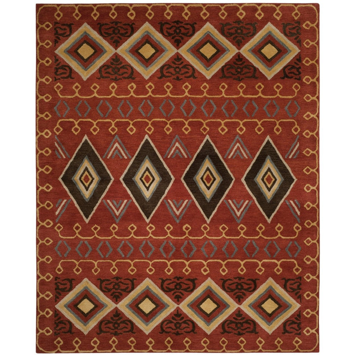 SAFAVIEH Heritage HG404A Handmade Red / Multi Rug Image 1