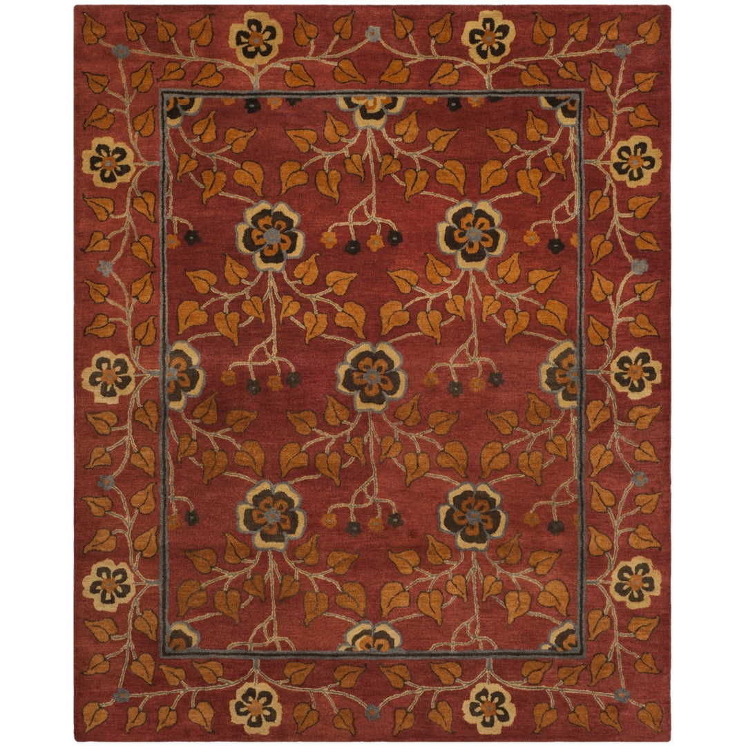 SAFAVIEH Heritage HG407A Handmade Red / Multi Rug Image 1