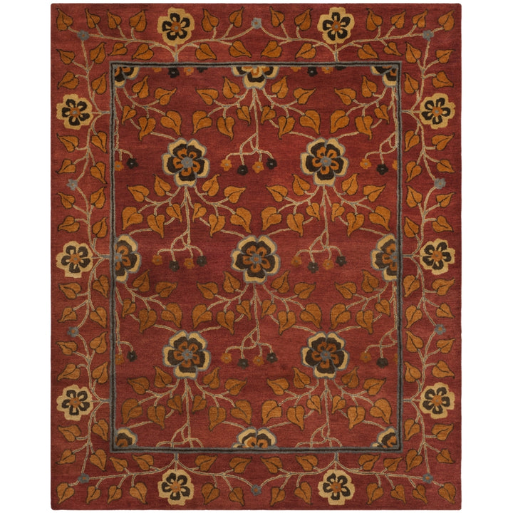 SAFAVIEH Heritage HG407A Handmade Red / Multi Rug Image 1