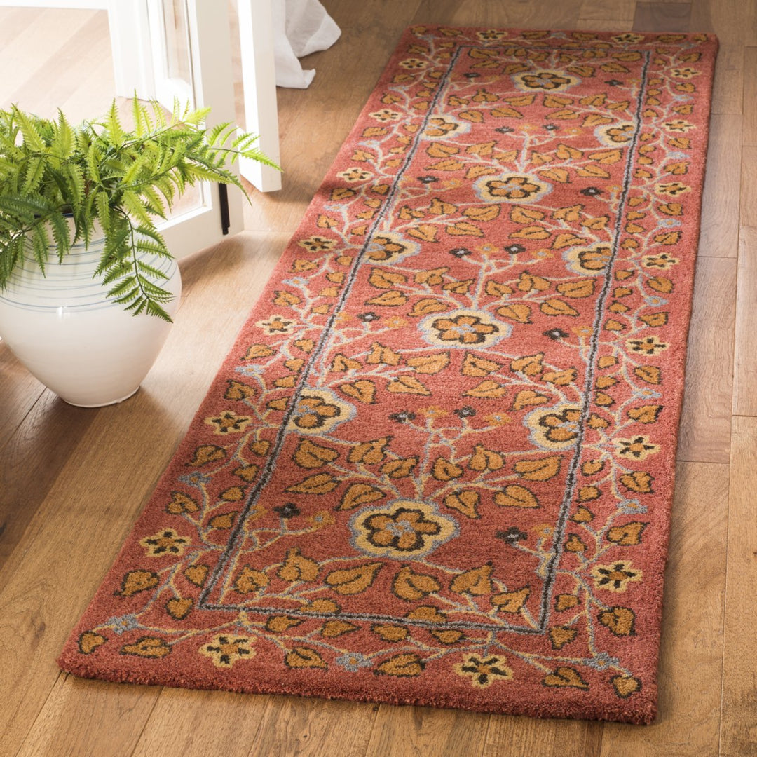 SAFAVIEH Heritage HG407A Handmade Red / Multi Rug Image 3