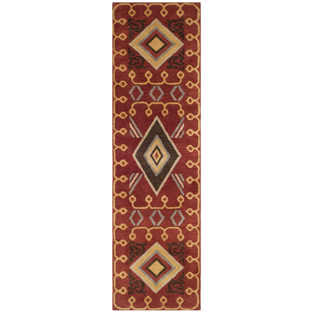 SAFAVIEH Heritage HG404A Handmade Red / Multi Rug Image 5