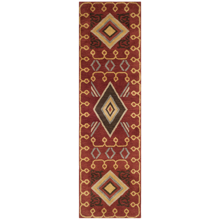 SAFAVIEH Heritage HG404A Handmade Red / Multi Rug Image 5