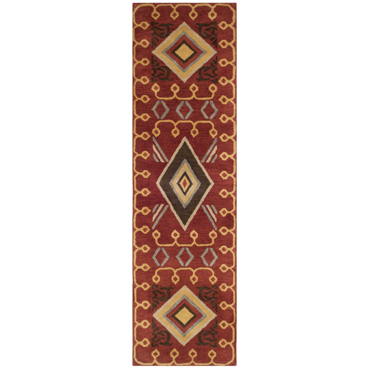 SAFAVIEH Heritage HG404A Handmade Red / Multi Rug Image 1