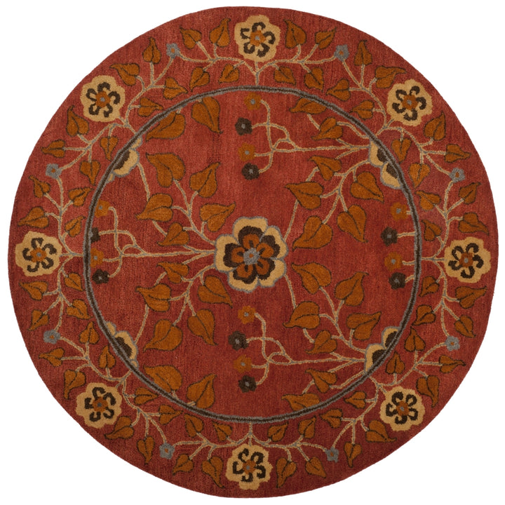 SAFAVIEH Heritage HG407A Handmade Red / Multi Rug Image 4