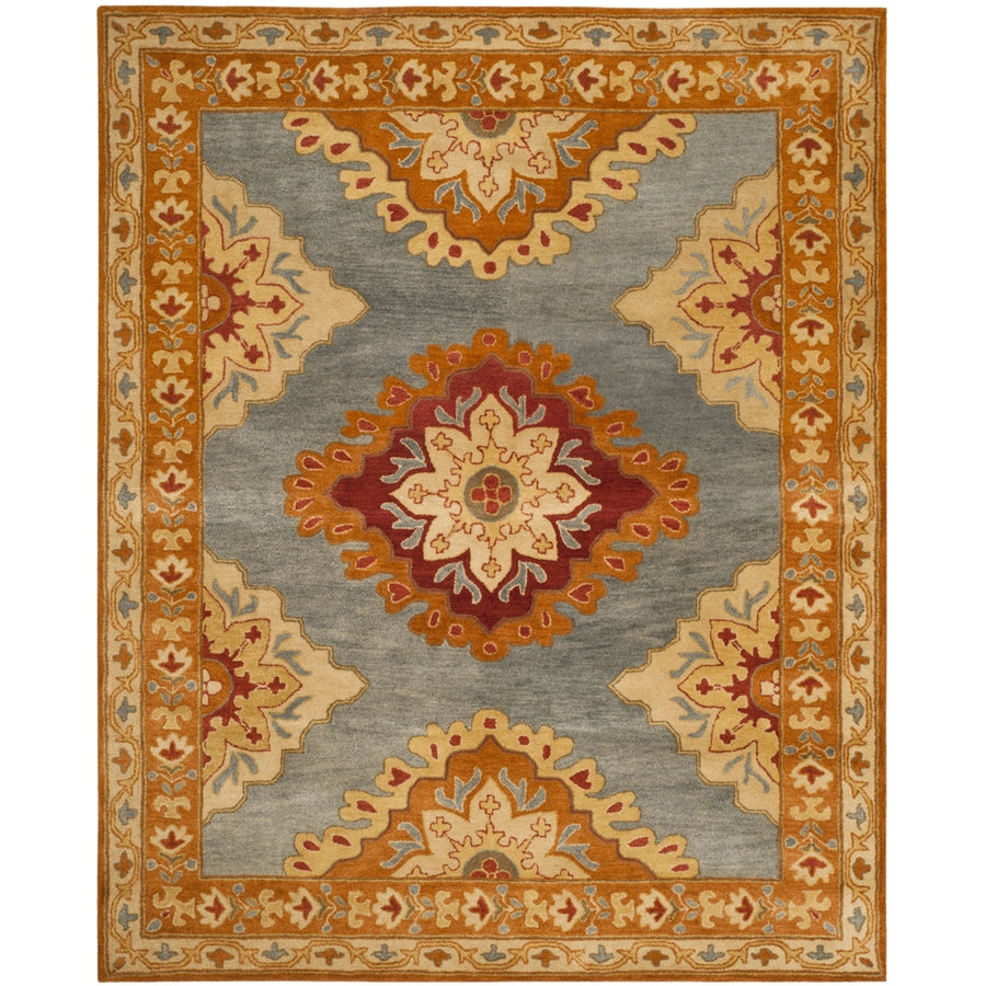 SAFAVIEH Heritage HG408A Handmade Blue / Rust Rug Image 1