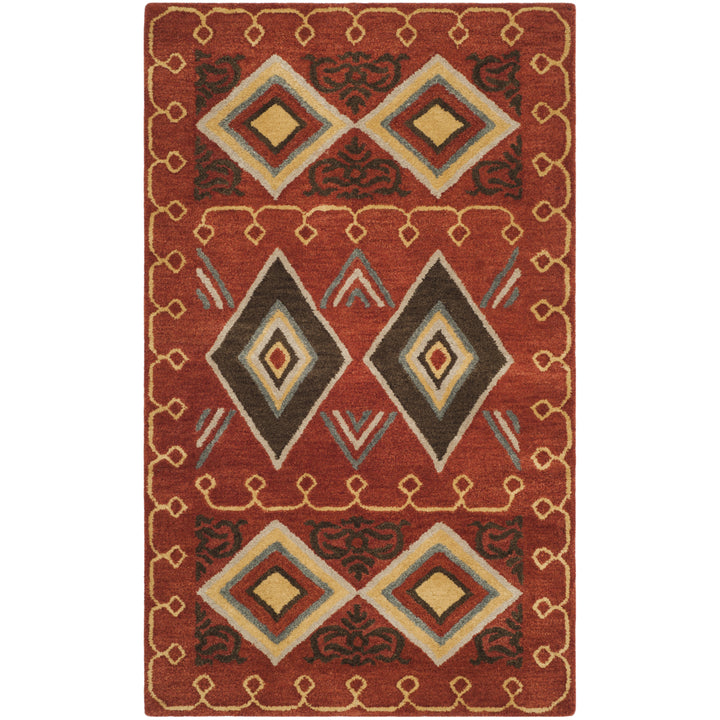 SAFAVIEH Heritage HG404A Handmade Red / Multi Rug Image 8