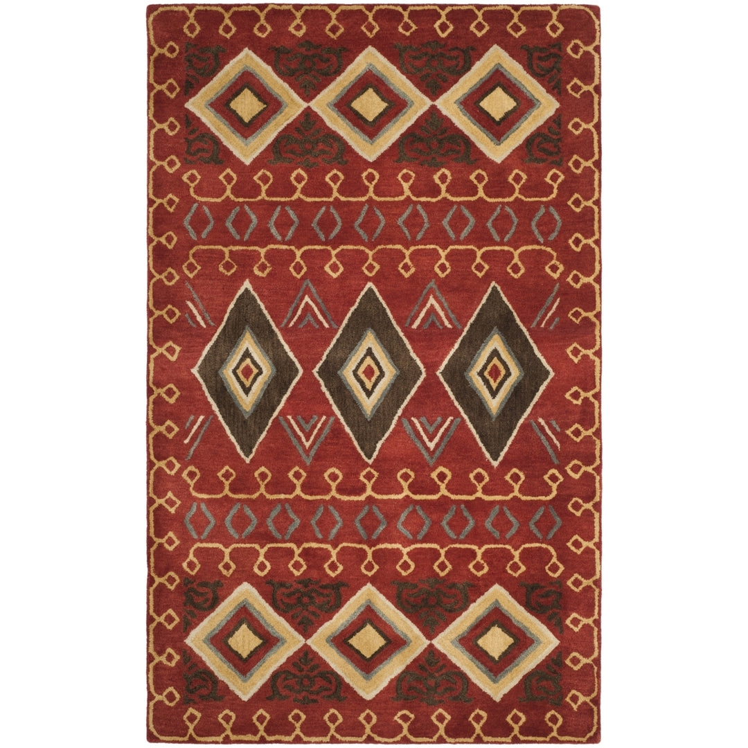 SAFAVIEH Heritage HG404A Handmade Red / Multi Rug Image 9