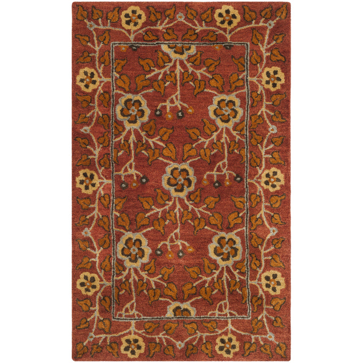 SAFAVIEH Heritage HG407A Handmade Red / Multi Rug Image 8