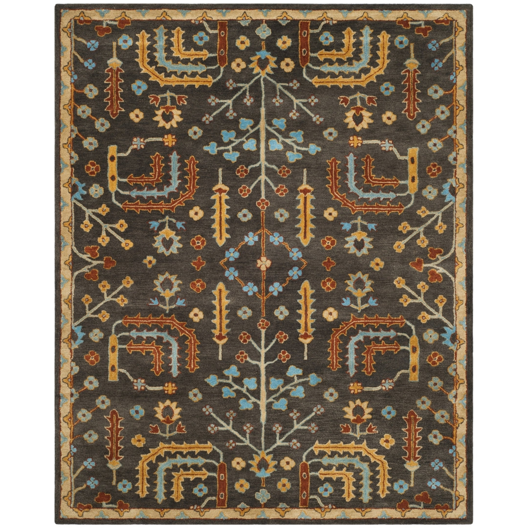 SAFAVIEH Heritage HG409A Handmade Charcoal / Multi Rug Image 1