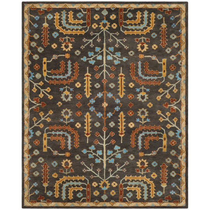 SAFAVIEH Heritage HG409A Handmade Charcoal / Multi Rug Image 1