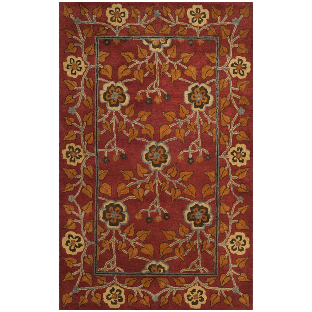 SAFAVIEH Heritage HG407A Handmade Red / Multi Rug Image 9