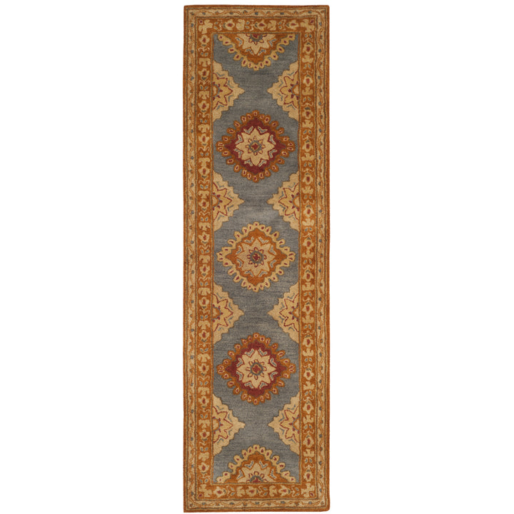 SAFAVIEH Heritage HG408A Handmade Blue / Rust Rug Image 5