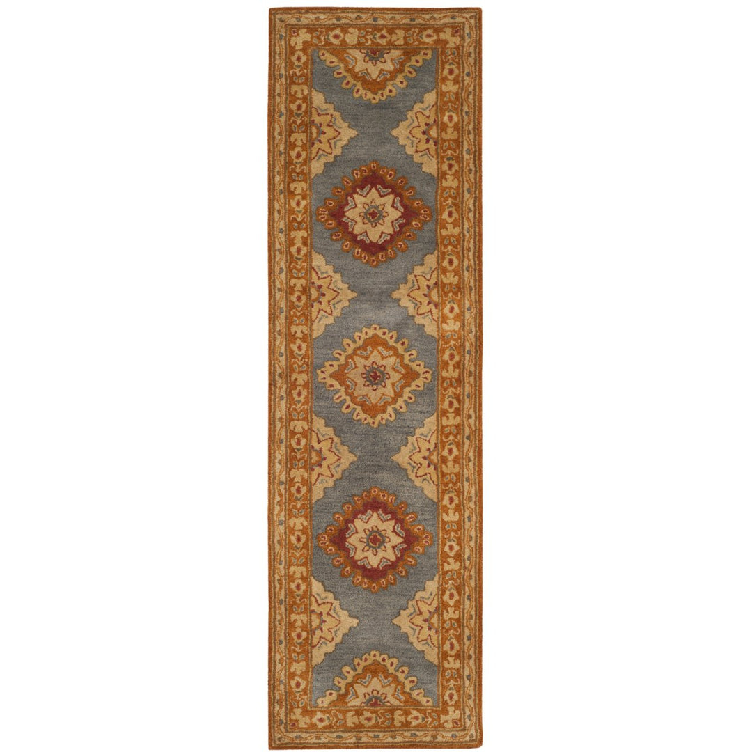 SAFAVIEH Heritage HG408A Handmade Blue / Rust Rug Image 1