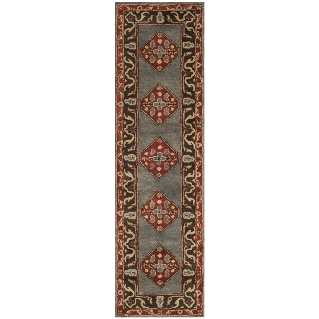 SAFAVIEH Heritage HG414A Handmade Blue / Charcoal Rug Image 5