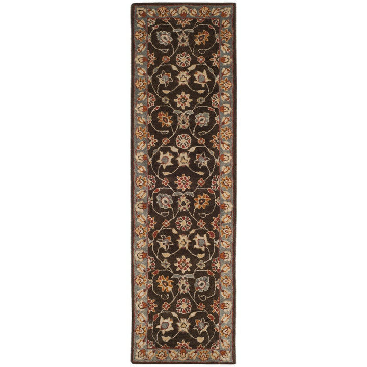 SAFAVIEH Heritage HG412A Handmade Charcoal / Blue Rug Image 1