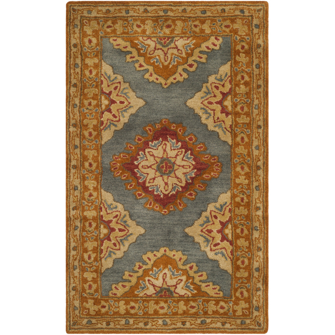 SAFAVIEH Heritage HG408A Handmade Blue / Rust Rug Image 10