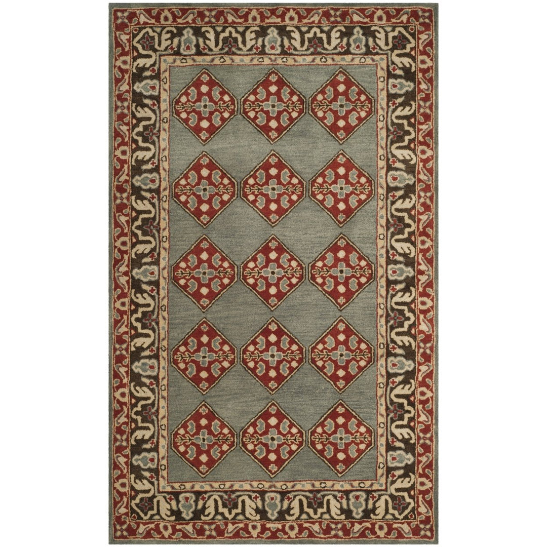 SAFAVIEH Heritage HG414A Handmade Blue / Charcoal Rug Image 9