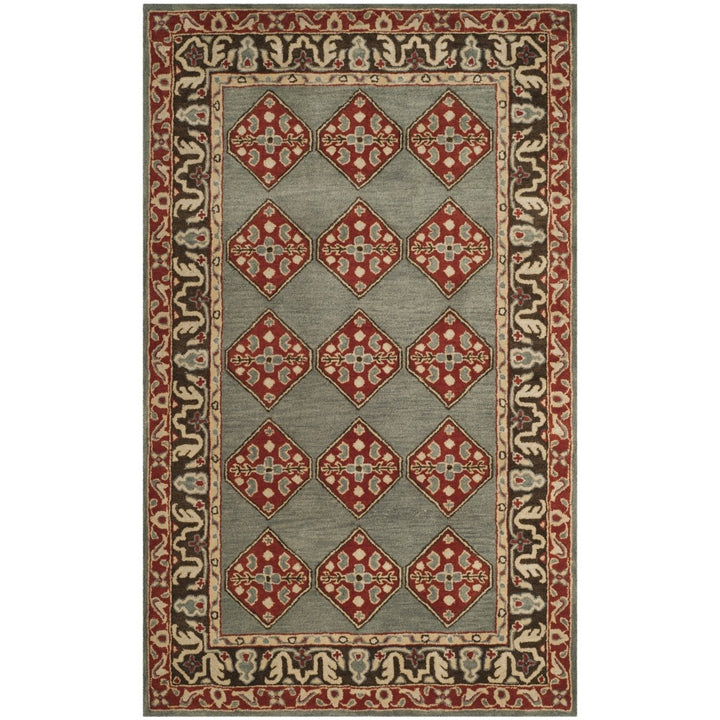 SAFAVIEH Heritage HG414A Handmade Blue / Charcoal Rug Image 9