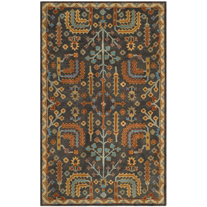 SAFAVIEH Heritage HG409A Handmade Charcoal / Multi Rug Image 9