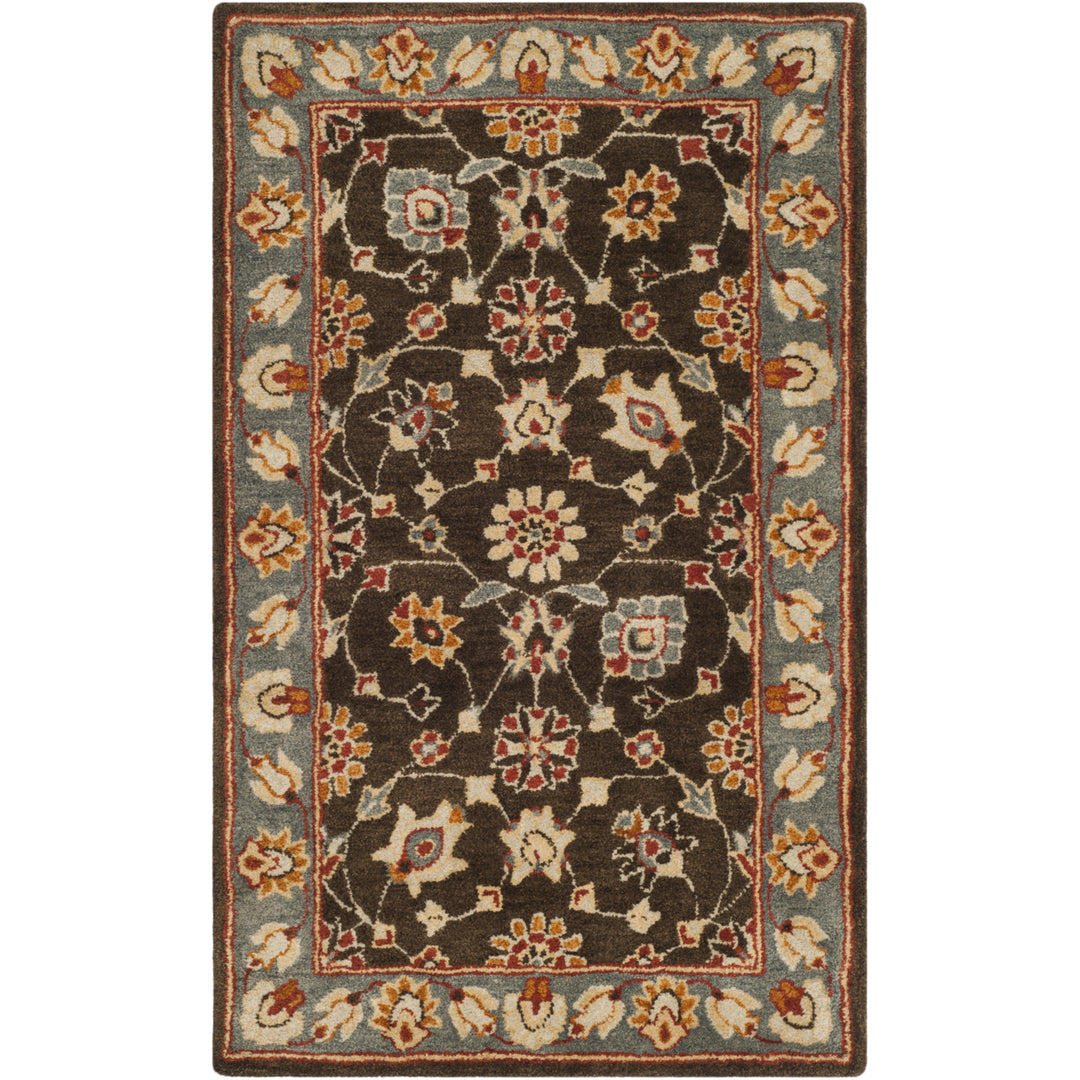 SAFAVIEH Heritage HG412A Handmade Charcoal / Blue Rug Image 8